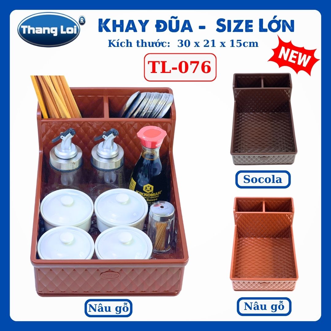 Khay Đựng Đũa Muỗng Nhà Hàng Quán Ăn Kèm Khay Gia Vị Size Lớn TL076