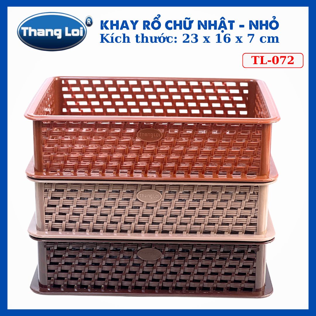 KHAY RỔ CHỮ NHẬT - NHỎ TL072