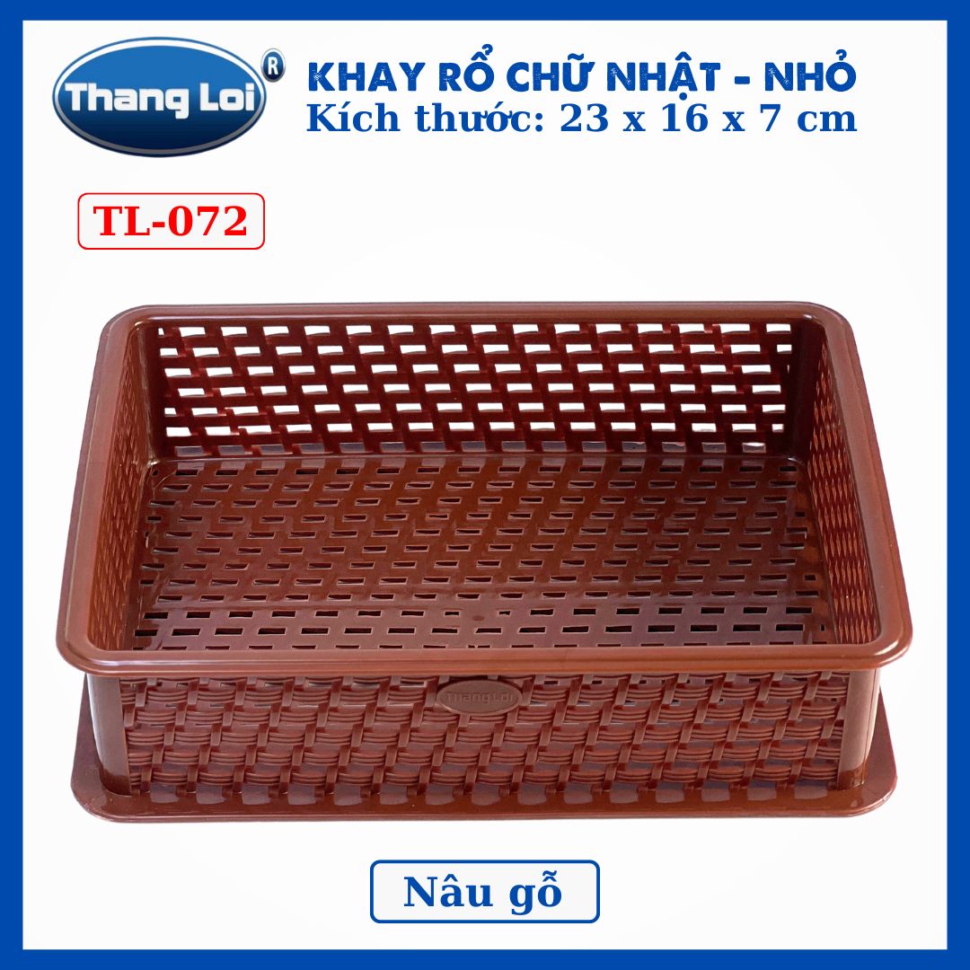 KHAY RỔ CHỮ NHẬT - NHỎ TL072