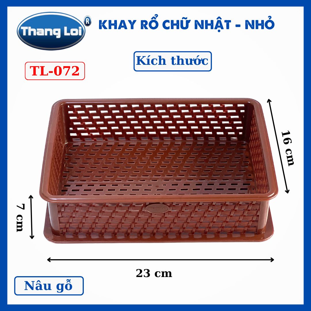KHAY RỔ CHỮ NHẬT - NHỎ TL072