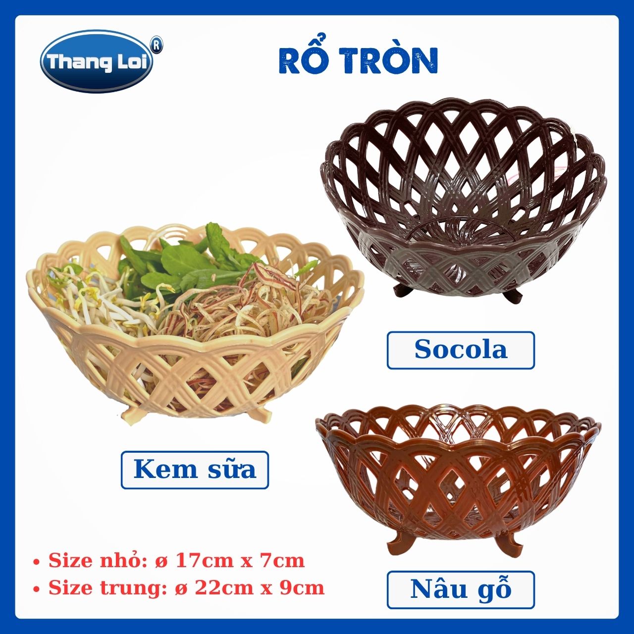 RỔ TRÒN ĐAN LƯỚI TRUNG TL063
