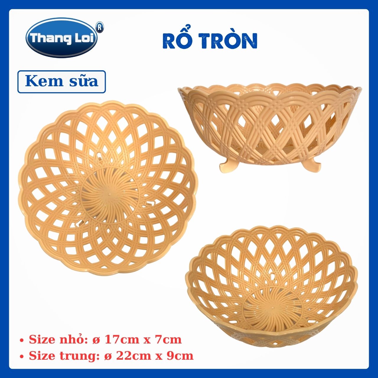 RỔ TRÒN ĐAN LƯỚI TRUNG TL063
