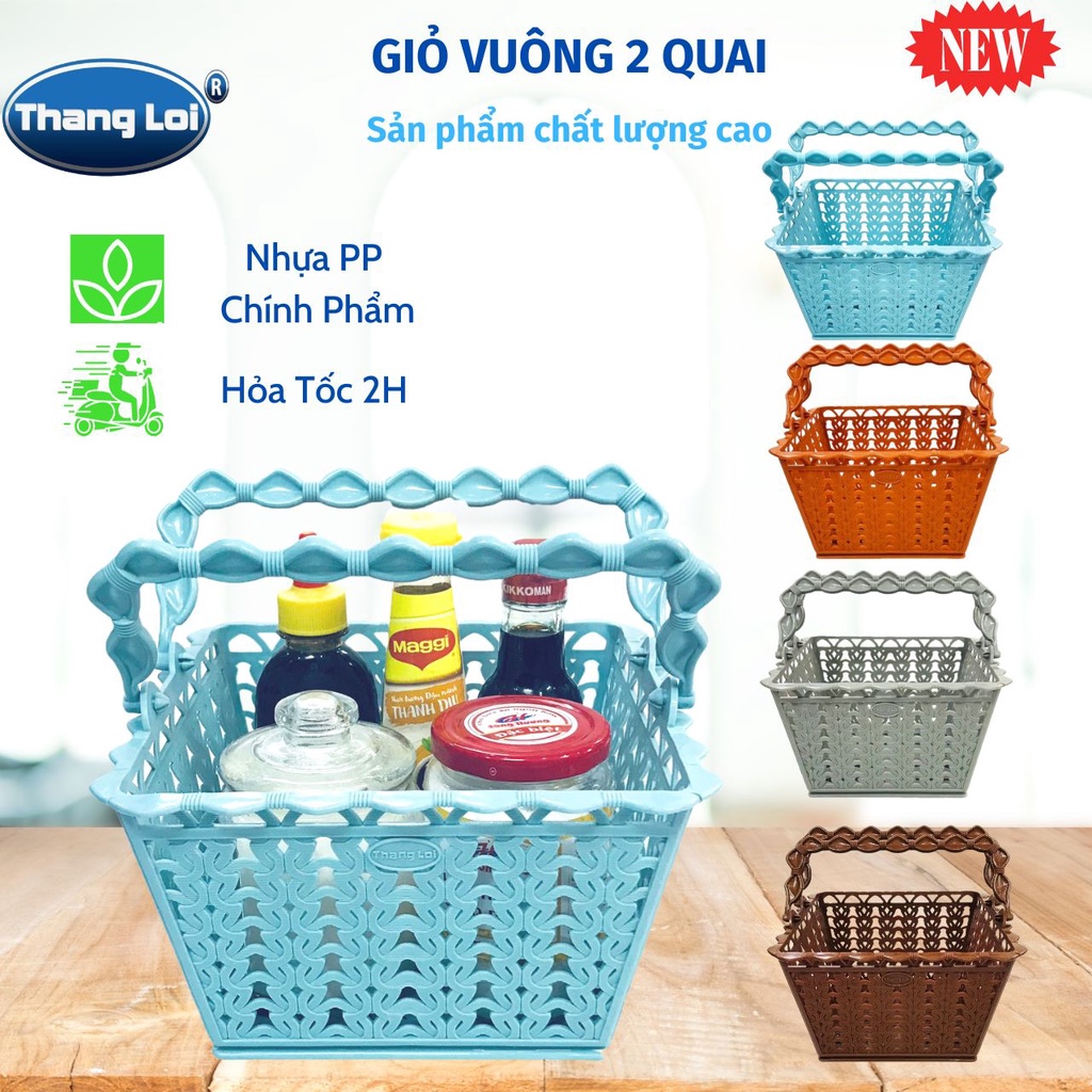 RỔ VUÔNG 2 QUAI
