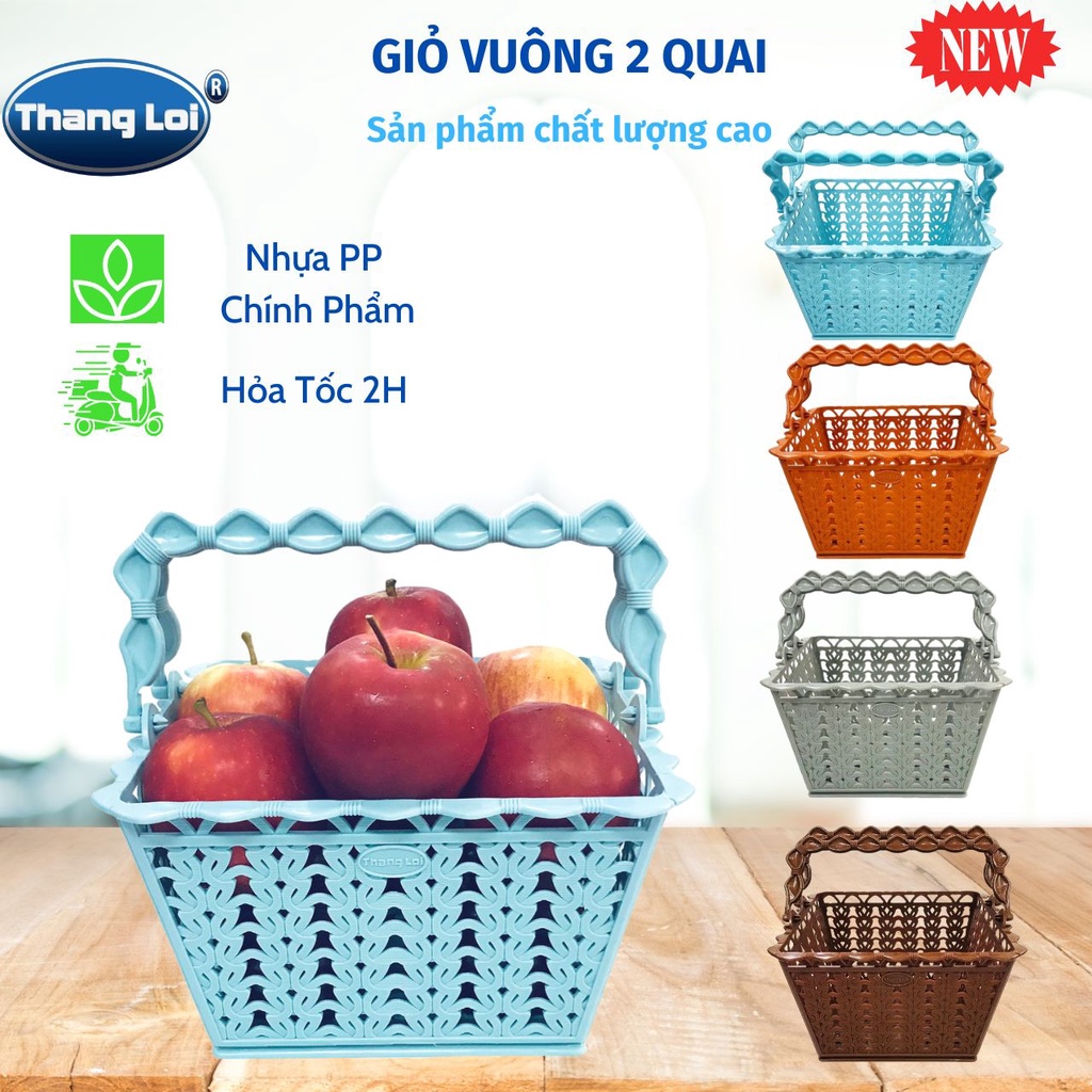 RỔ VUÔNG 2 QUAI
