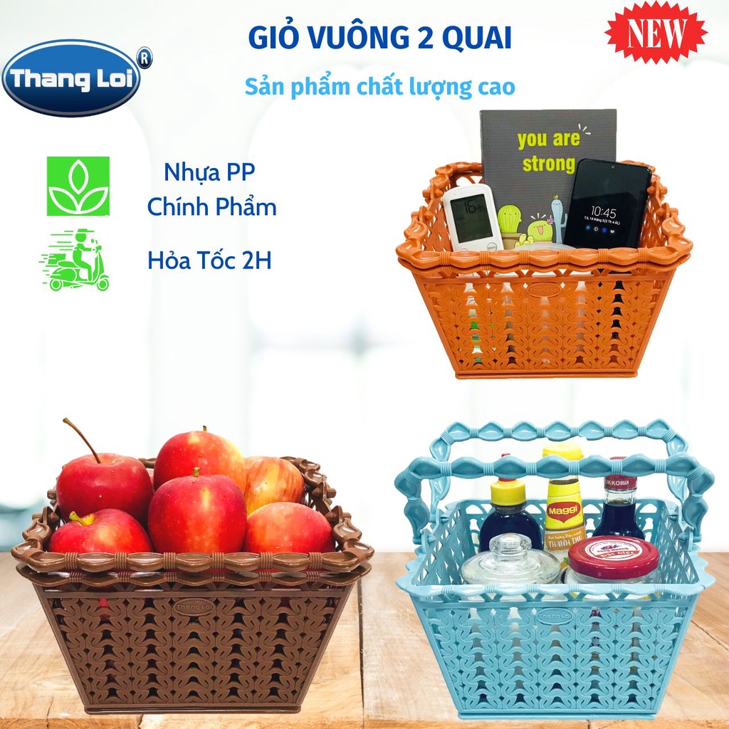 RỔ VUÔNG 2 QUAI