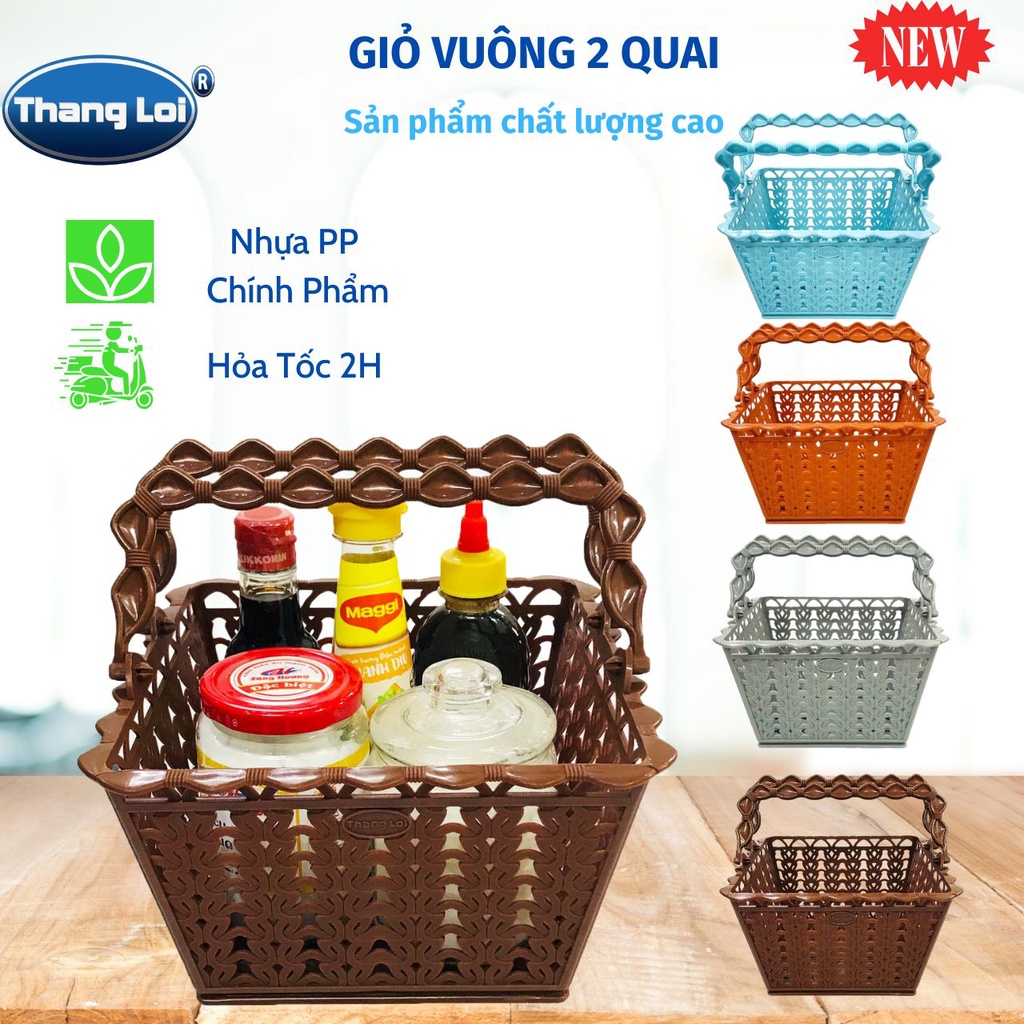RỔ VUÔNG 2 QUAI
