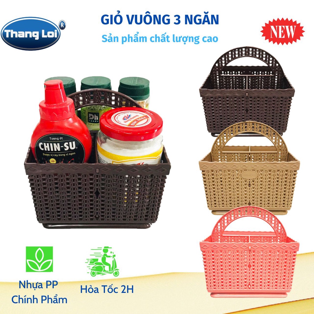 RỔ VUÔNG 3 NGĂN
