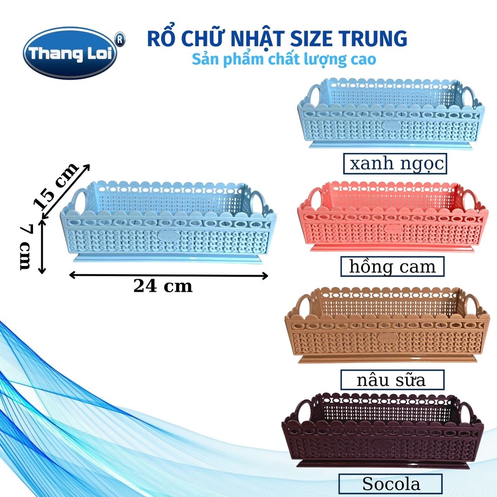 RỔ CHỮ NHẬT TRUNG TL045