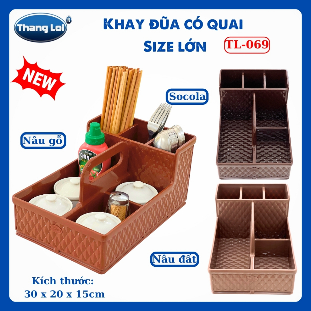Combo khay đựng đũa có quai nhà hàng quán ăn kèm hộp giấy - SIZE LỚN TL069