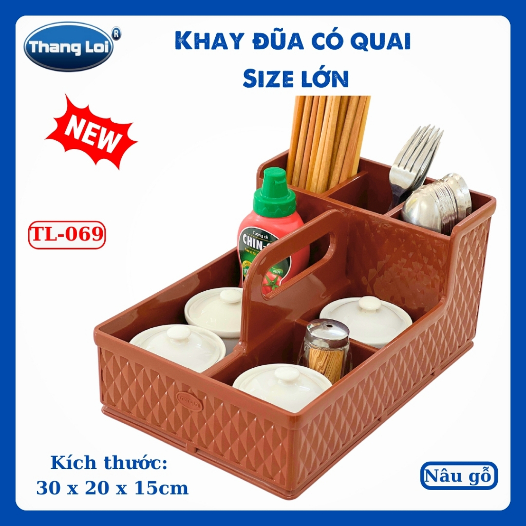 Combo khay đựng đũa có quai nhà hàng quán ăn kèm hộp giấy - SIZE LỚN TL069