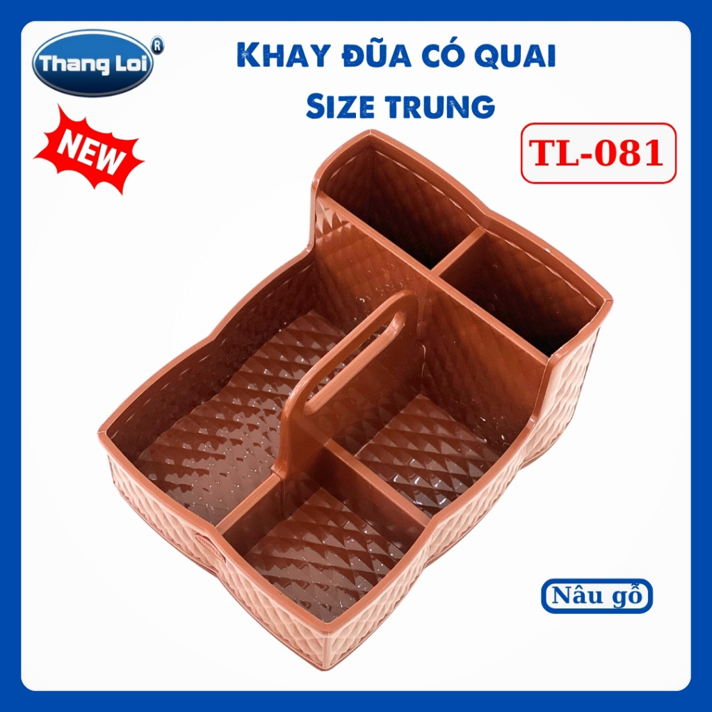 Khay Đựng Đũa Muỗng Nhà Hàng Quán Ăn Có Quai Kèm Khay Gia Vị Size Trung TL081