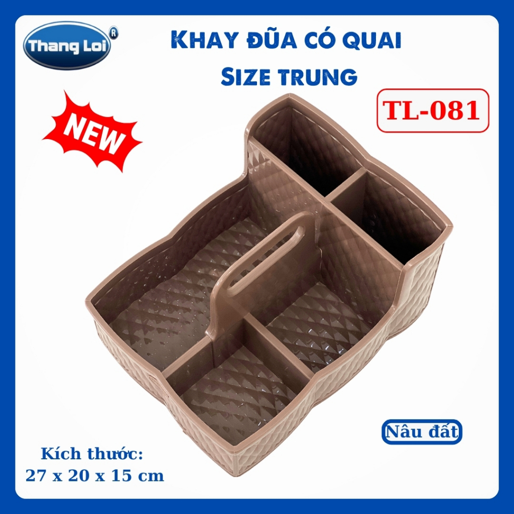 Khay Đựng Đũa Muỗng Nhà Hàng Quán Ăn Có Quai Kèm Khay Gia Vị Size Trung TL081