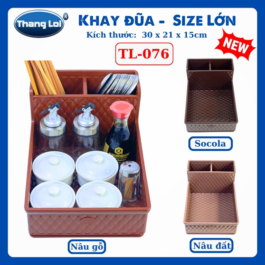 Khay Đựng Đũa Muỗng Nhà Hàng Quán Ăn Kèm Khay Gia Vị Size Lớn TL076