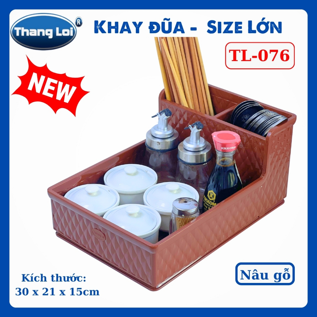 Khay Đựng Đũa Muỗng Nhà Hàng Quán Ăn Kèm Khay Gia Vị Size Lớn TL076