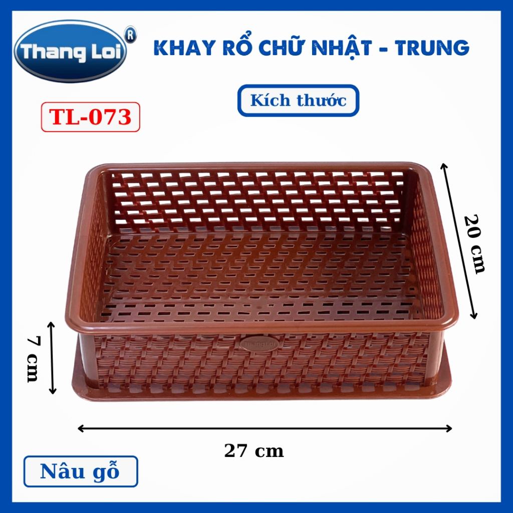 KHAY RỔ CHỮ NHẬT - TRUNG  TL073
