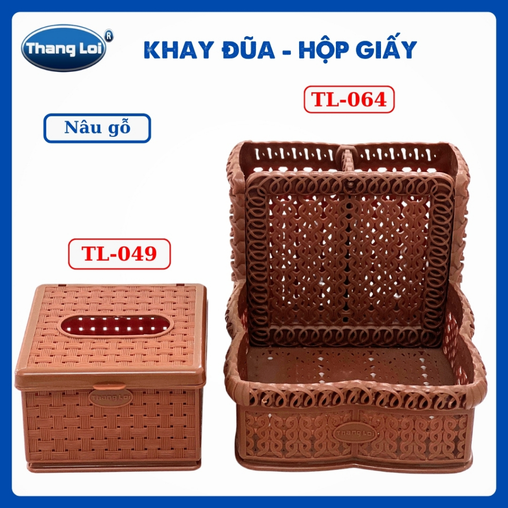Combo khay đựng đũa nhà hàng quán ăn kèm hộp giấy TL064 - Size Nhí