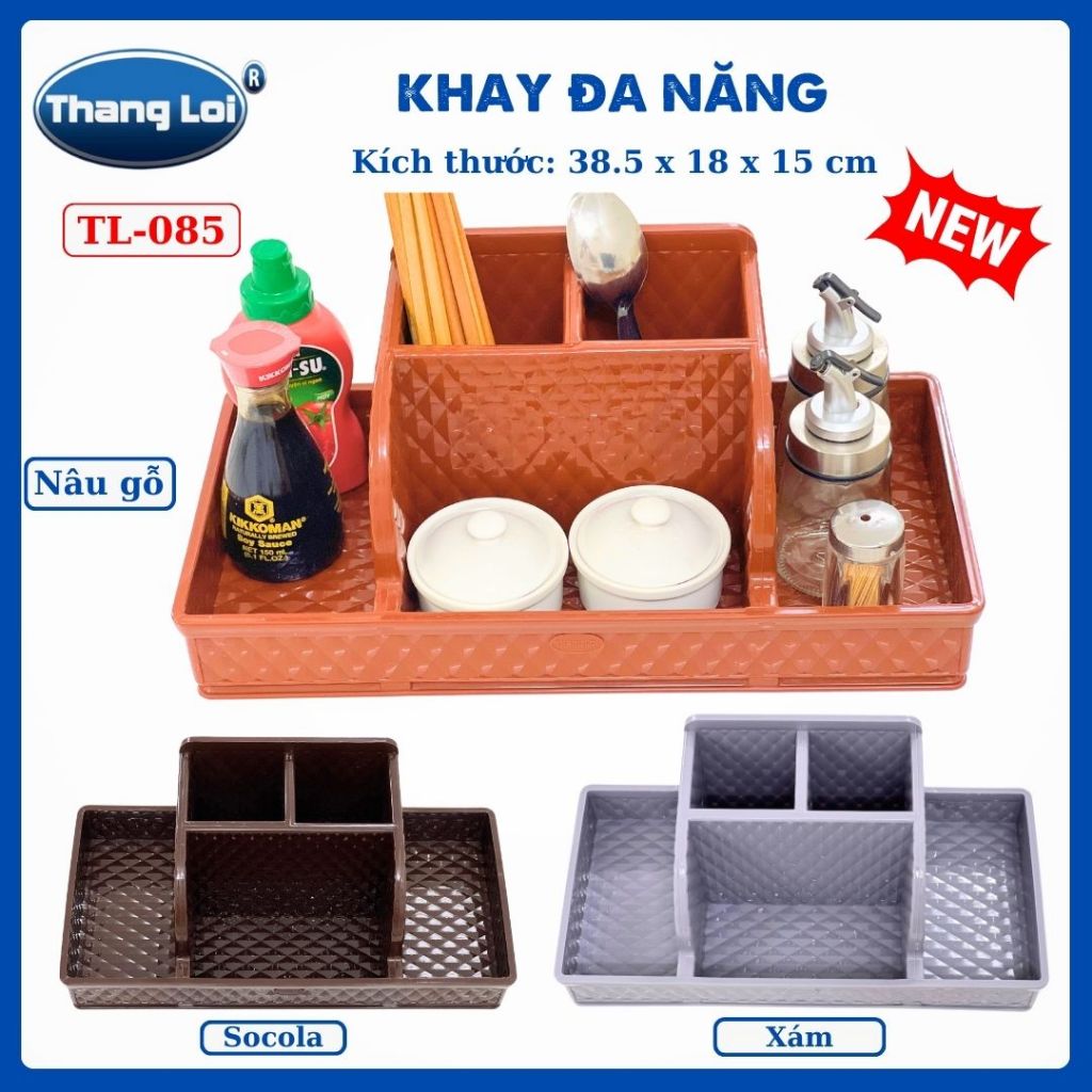Khay đa năng nhựa thắng lợi đựng đũa muỗng, văn phòng phẩm, đồ nails TL085