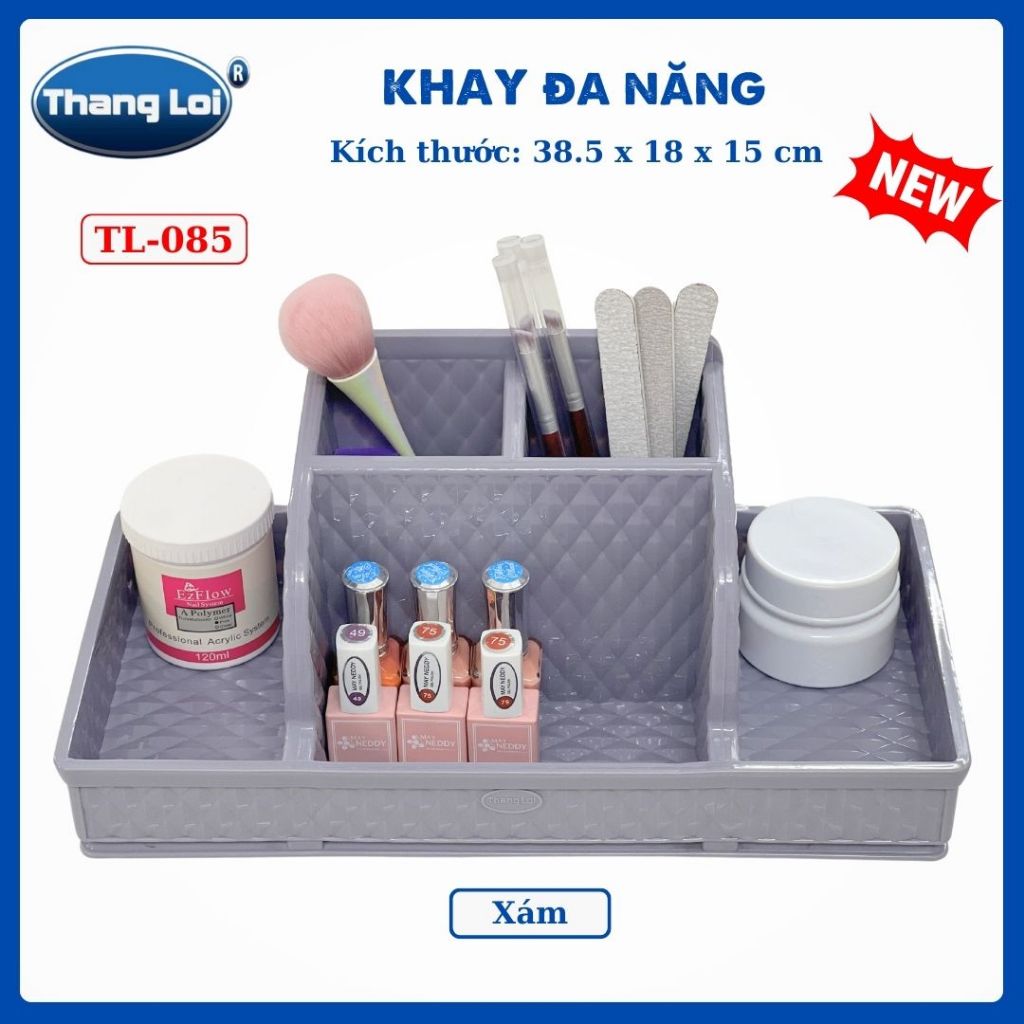 Khay đa năng nhựa thắng lợi đựng đũa muỗng, văn phòng phẩm, đồ nails TL085