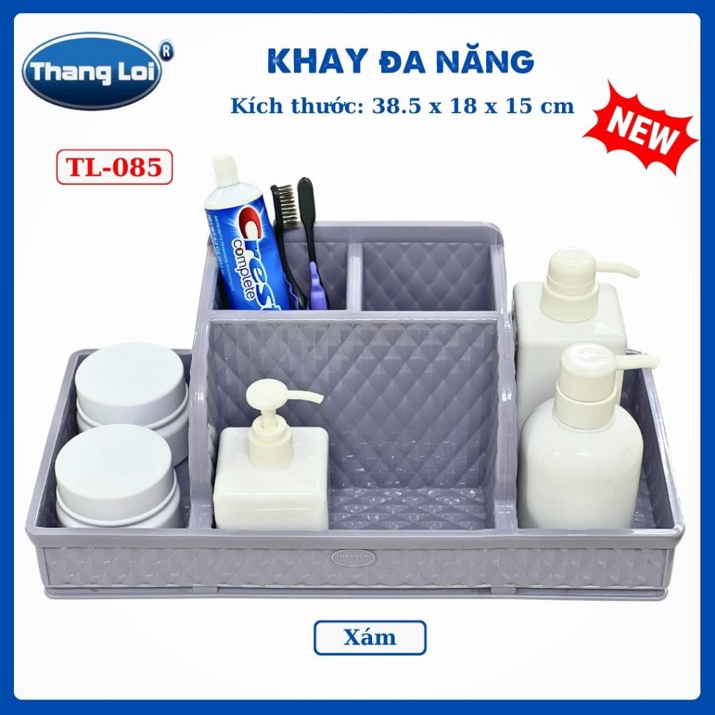 Khay đa năng nhựa thắng lợi đựng đũa muỗng, văn phòng phẩm, đồ nails TL085
