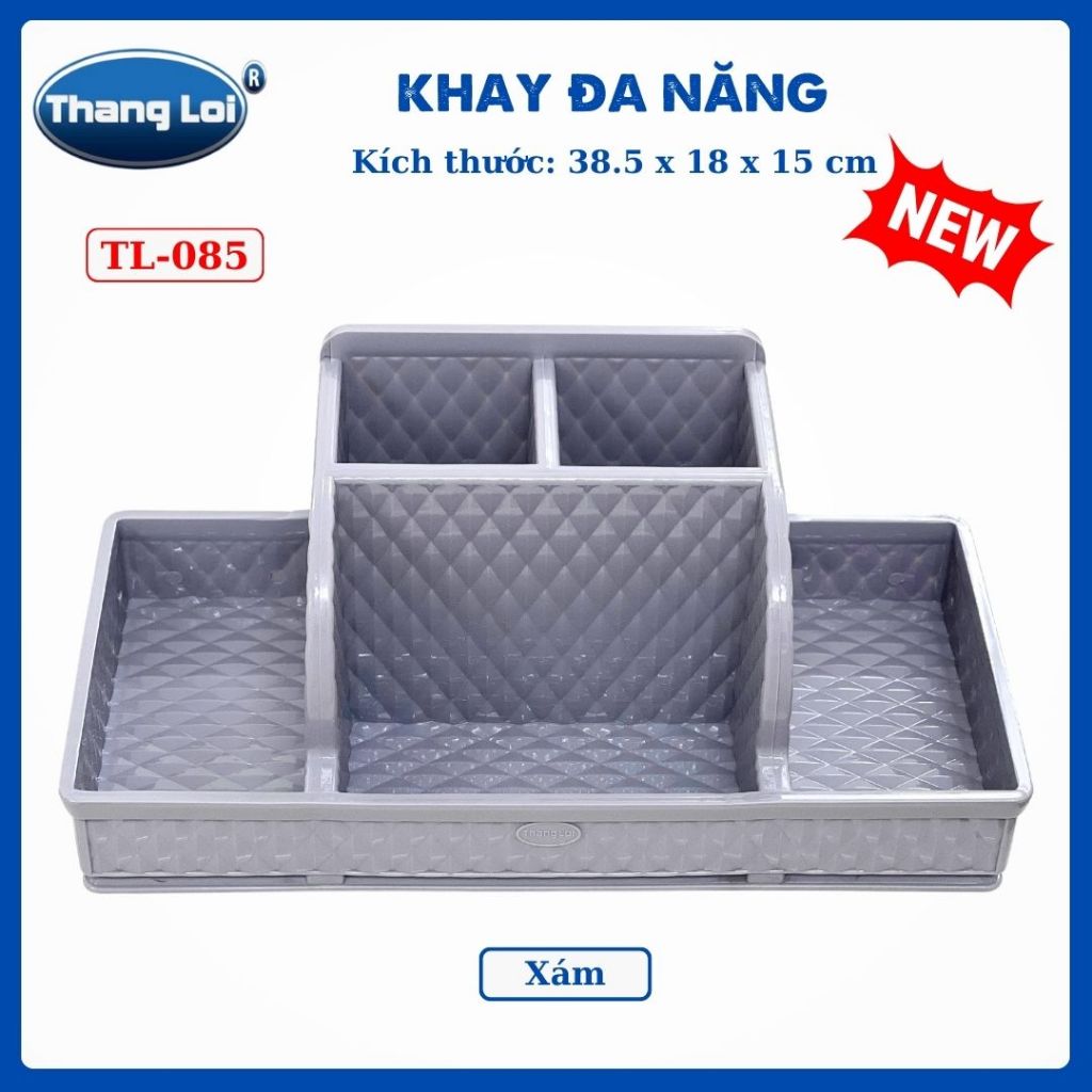 Khay đa năng nhựa thắng lợi đựng đũa muỗng, văn phòng phẩm, đồ nails TL085