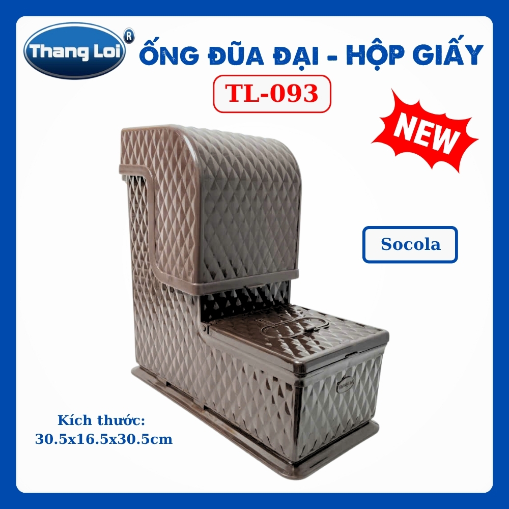 Ống Đũa Đại Kèm Hộp Giấy Ăn Thắng Lợi TL-093 Nhựa Cao Cấp, Hộp Đựng Đũa Có Nắp Để Bàn Ăn