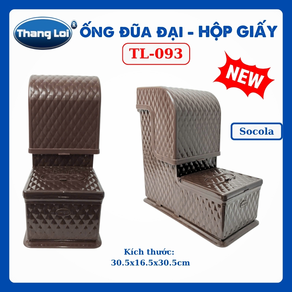 Ống Đũa Đại Kèm Hộp Giấy Ăn Thắng Lợi TL-093 Nhựa Cao Cấp, Hộp Đựng Đũa Có Nắp Để Bàn Ăn