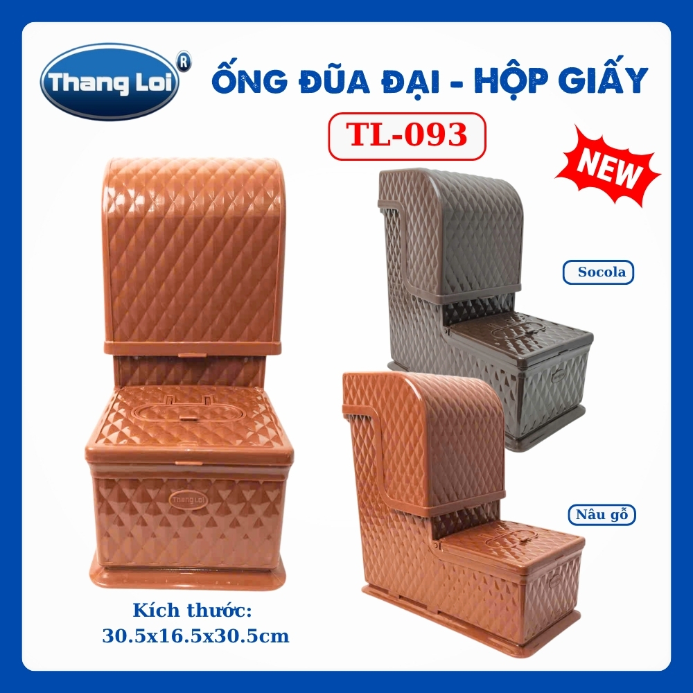 Ống Đũa Đại Kèm Hộp Giấy Ăn Thắng Lợi TL-093 Nhựa Cao Cấp, Hộp Đựng Đũa Có Nắp Để Bàn Ăn
