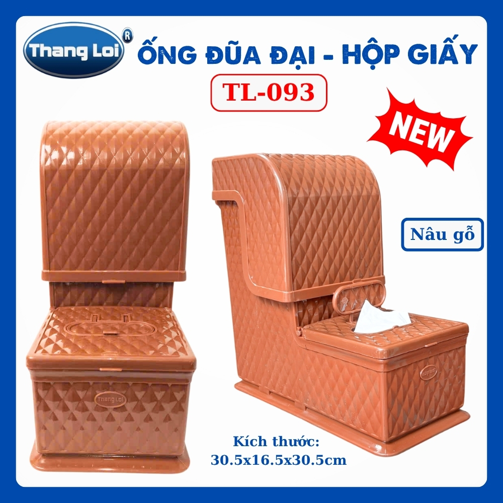 Ống Đũa Đại Kèm Hộp Giấy Ăn Thắng Lợi TL-093 Nhựa Cao Cấp, Hộp Đựng Đũa Có Nắp Để Bàn Ăn