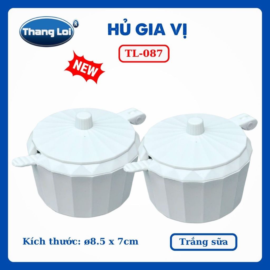 Hũ Đựng Gia Vị Có Muỗng 150ml Thắng Lợi TL-087 Nhựa PC Cao Cấp, Có Nắp Đậy - TL087