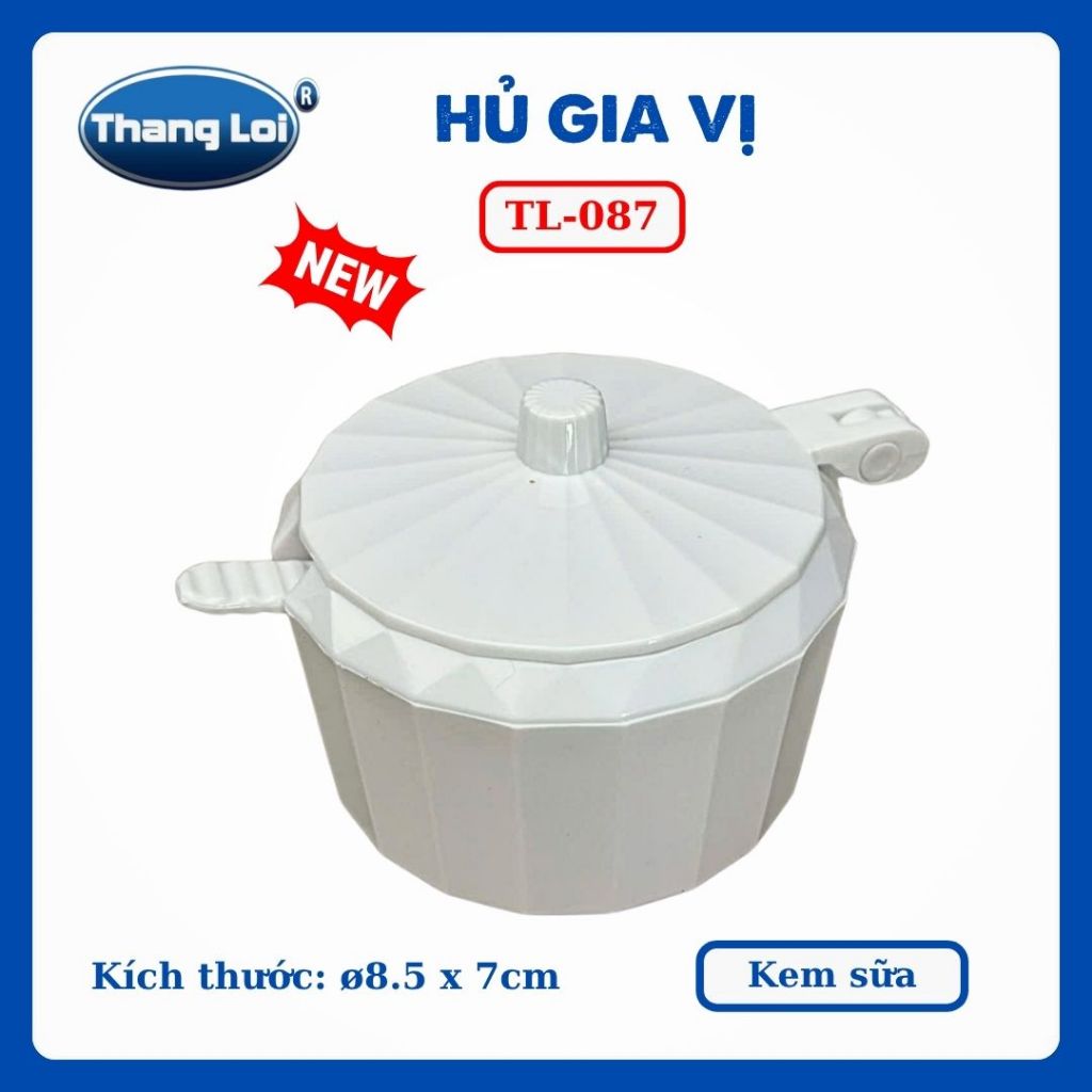 Hũ Đựng Gia Vị Có Muỗng 150ml Thắng Lợi TL-087 Nhựa PC Cao Cấp, Có Nắp Đậy - TL087