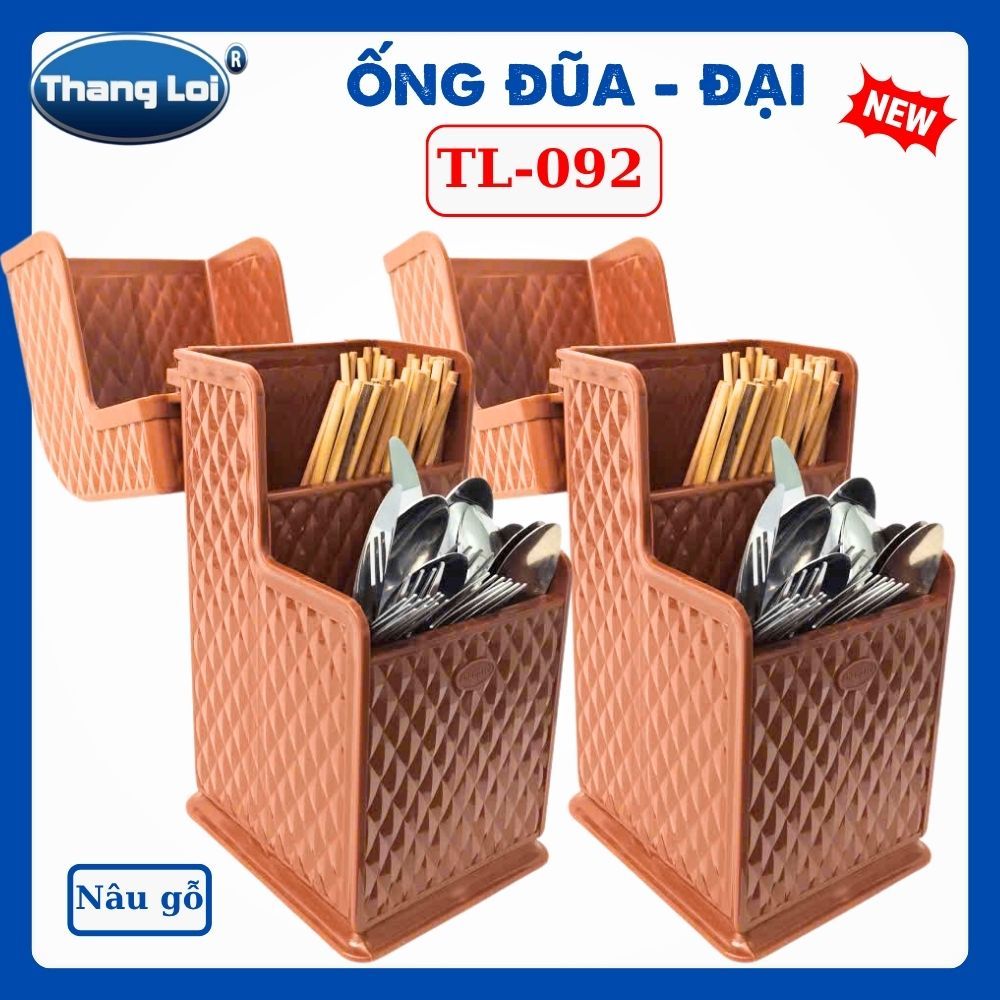 Ống Đũa Đại TL-092 Có Nắp Đậy Thắng Lợi, Kệ Đựng Đũa Muỗng Nĩa Cho Nhà Hàng Quán Ăn Quán Phở