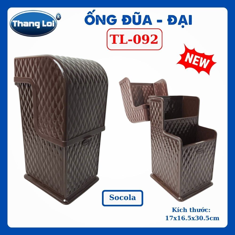 Ống Đũa Đại TL-092 Có Nắp Đậy Thắng Lợi, Kệ Đựng Đũa Muỗng Nĩa Cho Nhà Hàng Quán Ăn Quán Phở