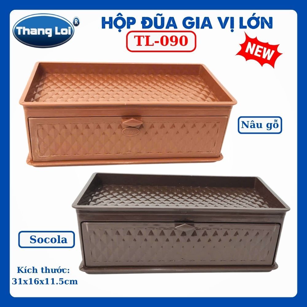 Hộp Đũa Gia Vị Lớn TL-090 Thắng Lợi, Khay Đựng Gia Vị Kèm Ngăn Đựng Đũa Muỗng Cho Nhà Hàng Quán Ăn