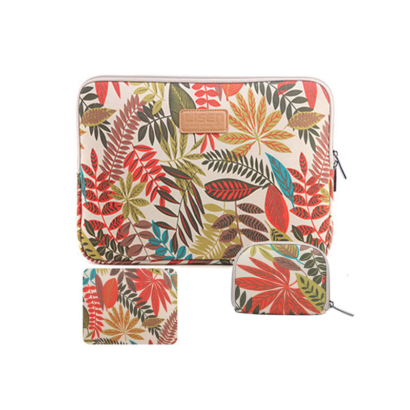 Combo Túi chống sốc + Túi đựng chuột + Miếng lót chuột họa tiết hoa văn