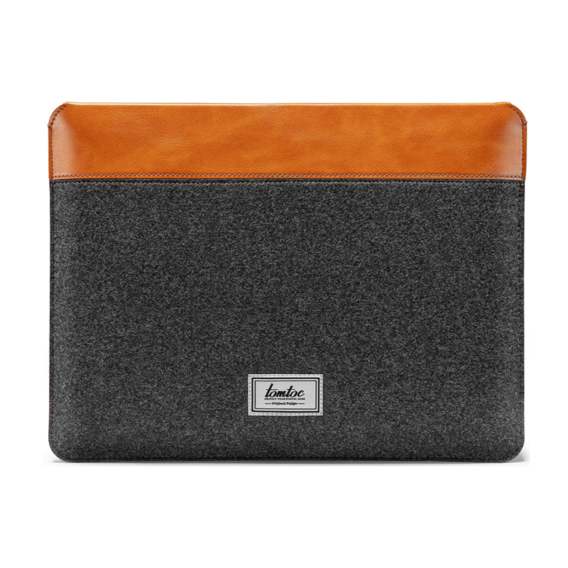 Túi chống sốc chính hãng TOMTOC (USA) Felt & PU Leather - H16-C02 cho Macbook Pro/Air 13