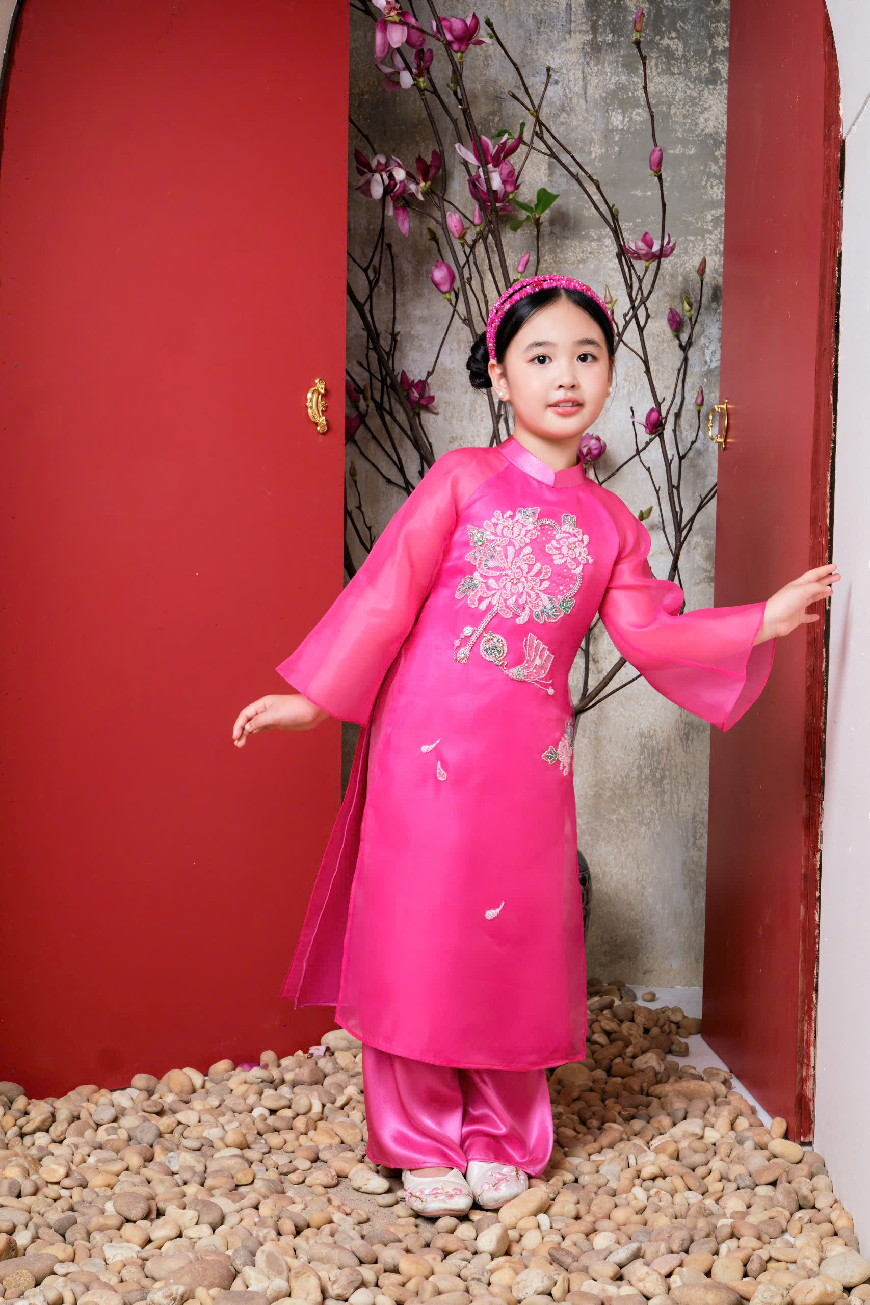 Áo dài Hồng Tô Nhi