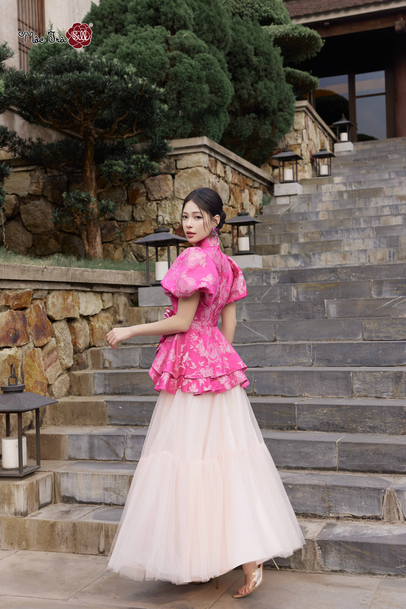 Chân váy Hồng Tơ Nguyệt