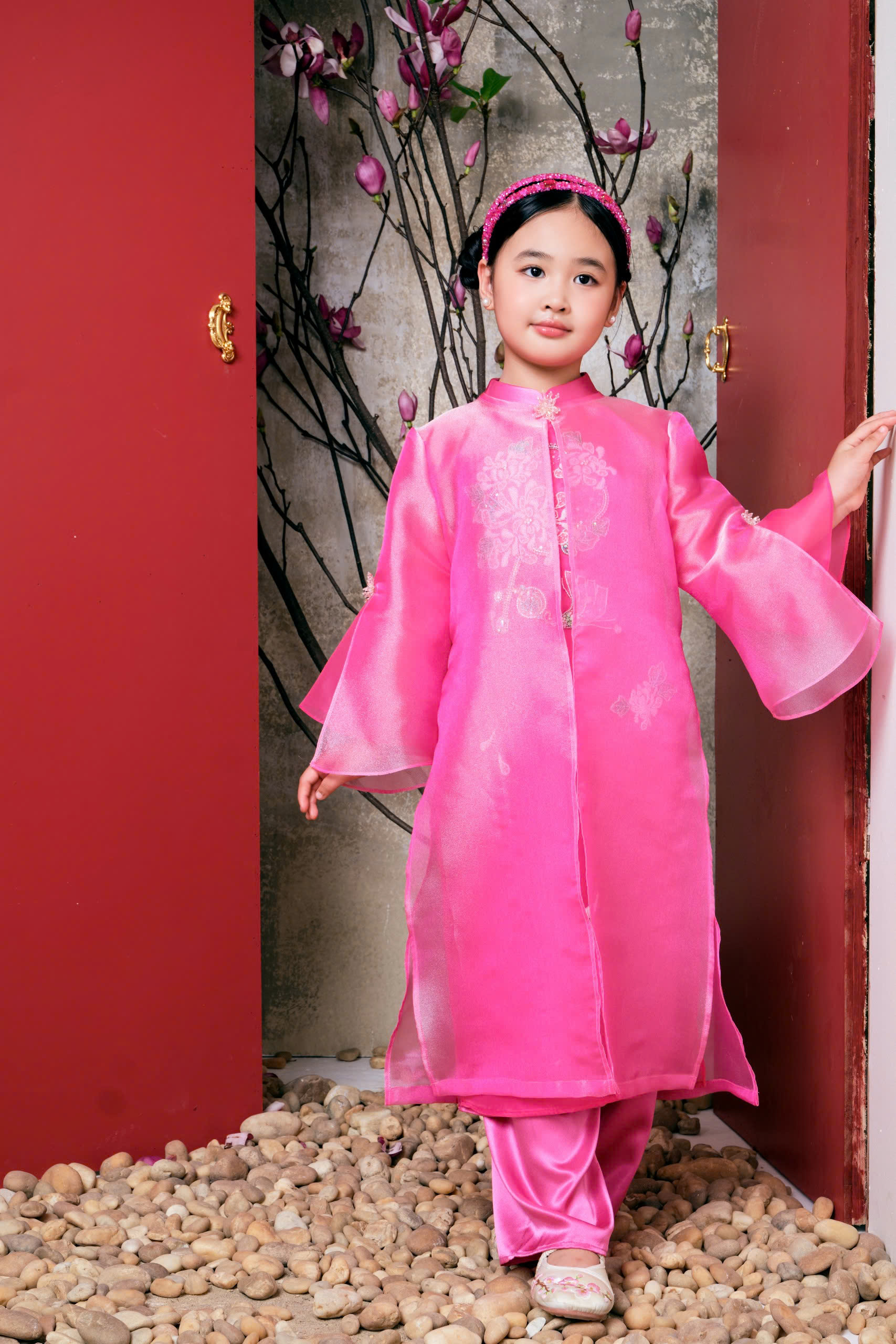 Áo dài Hồng Tô Nhi