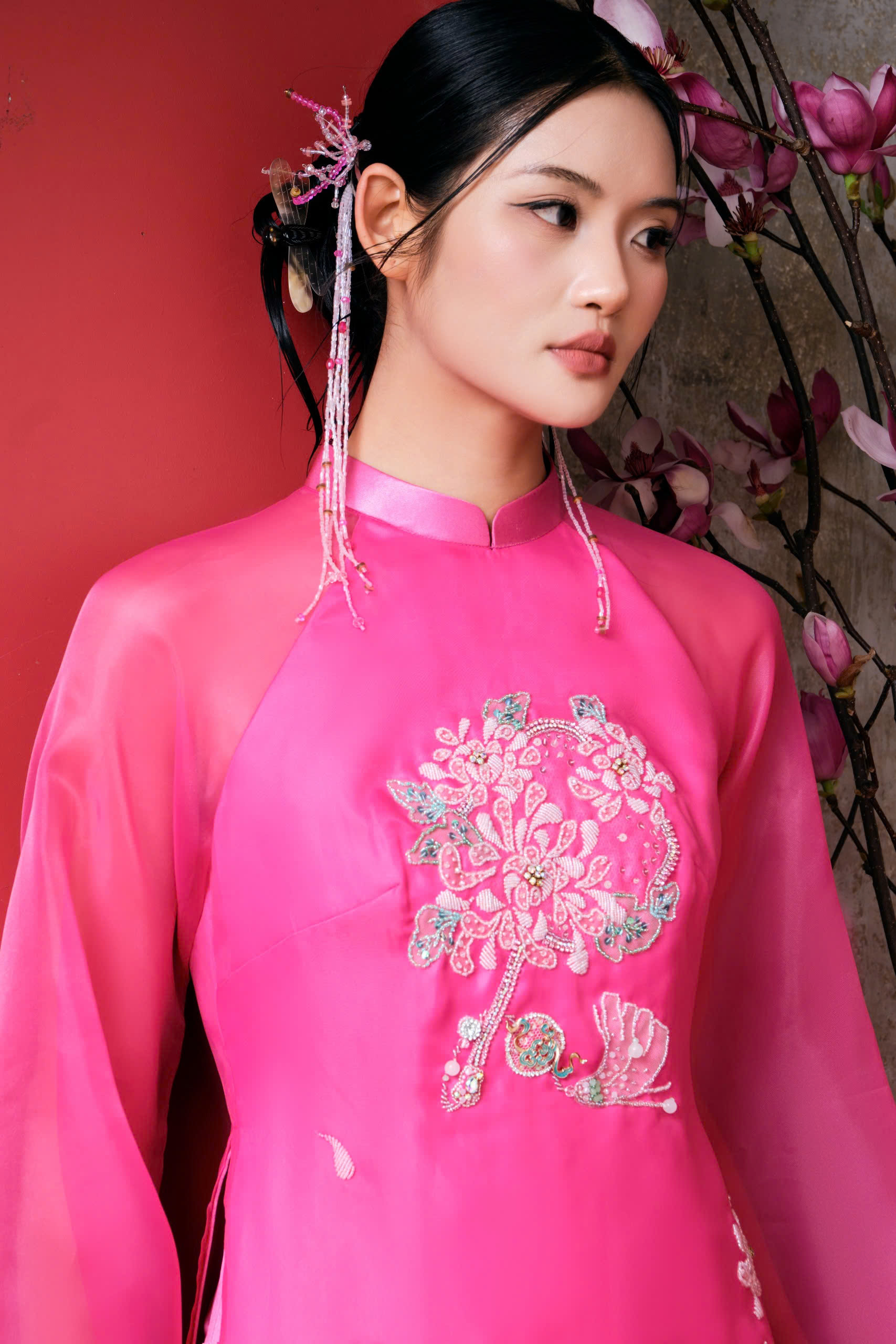 Áo dài Hồng Tô Nương