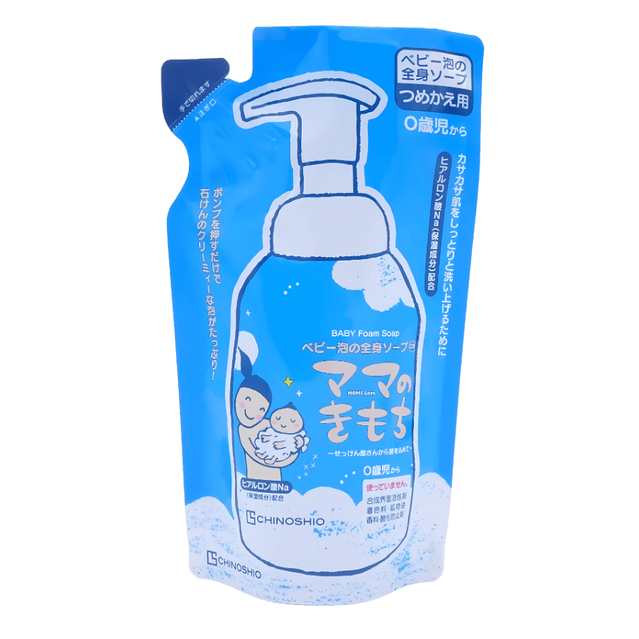 Sữa tắm organic tạo bọt toàn thân cho bé Chinoshio dạng túi refill (280ml)
