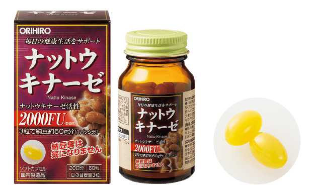Nattokinase Orihiro 2000FU hỗ trợ giảm nguy cơ huyết khối (60 viên)