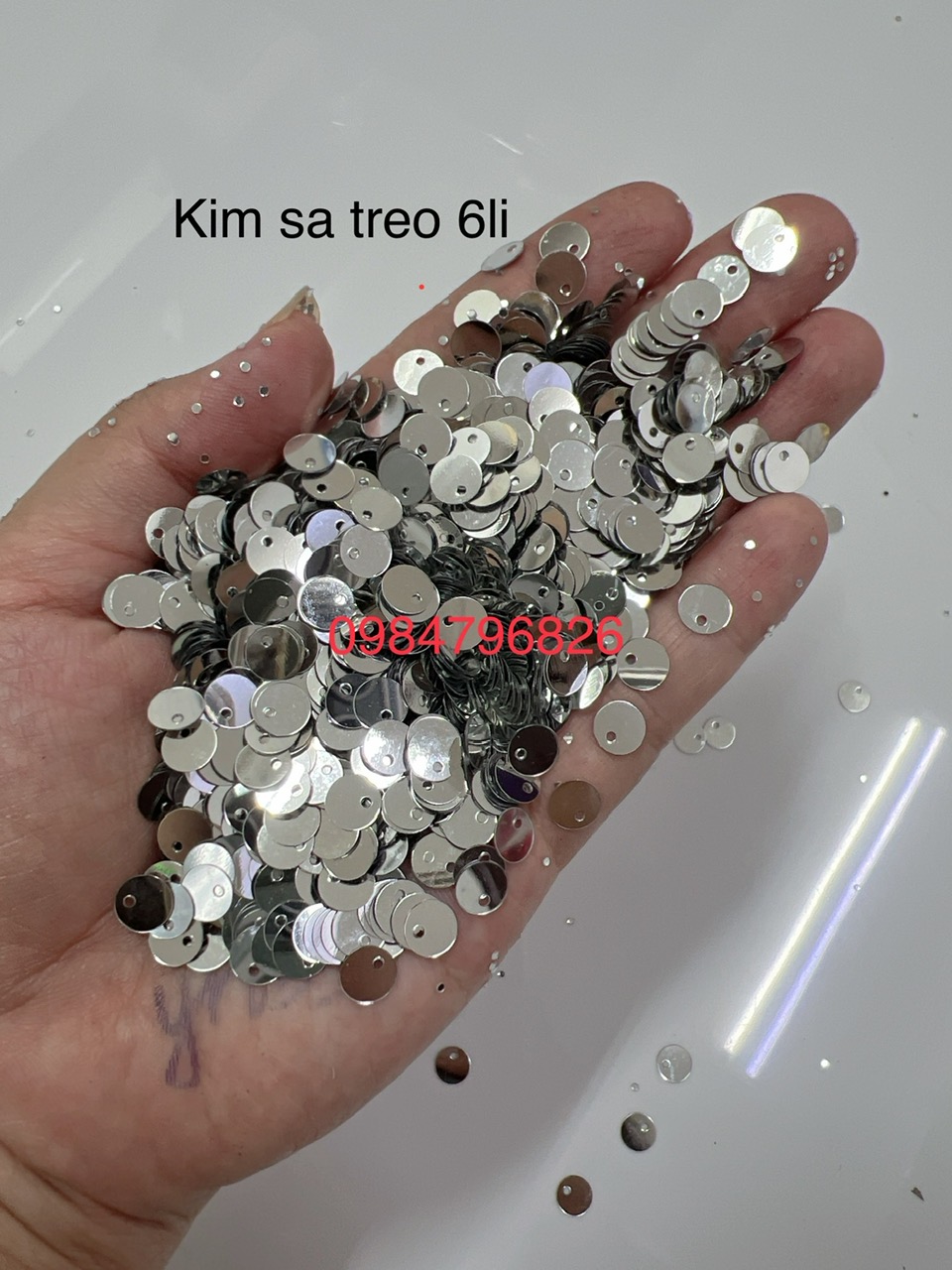 100g kim sa treo bạc thiết, vàng thiết 6/8/10/12mm đính kết quần áo phụ kiện