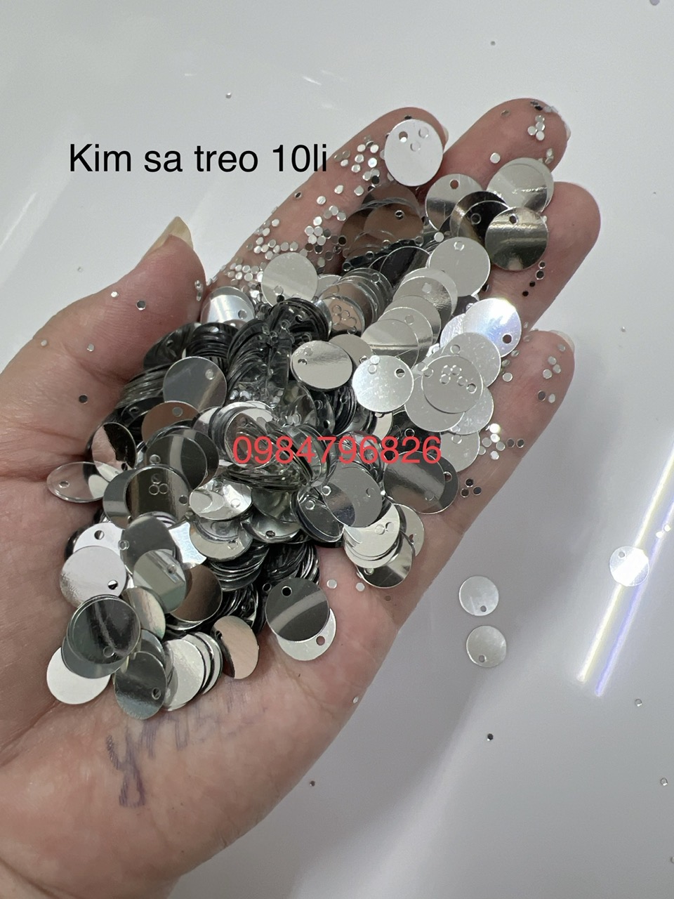 100g kim sa treo bạc thiết, vàng thiết 6/8/10/12mm đính kết quần áo phụ kiện