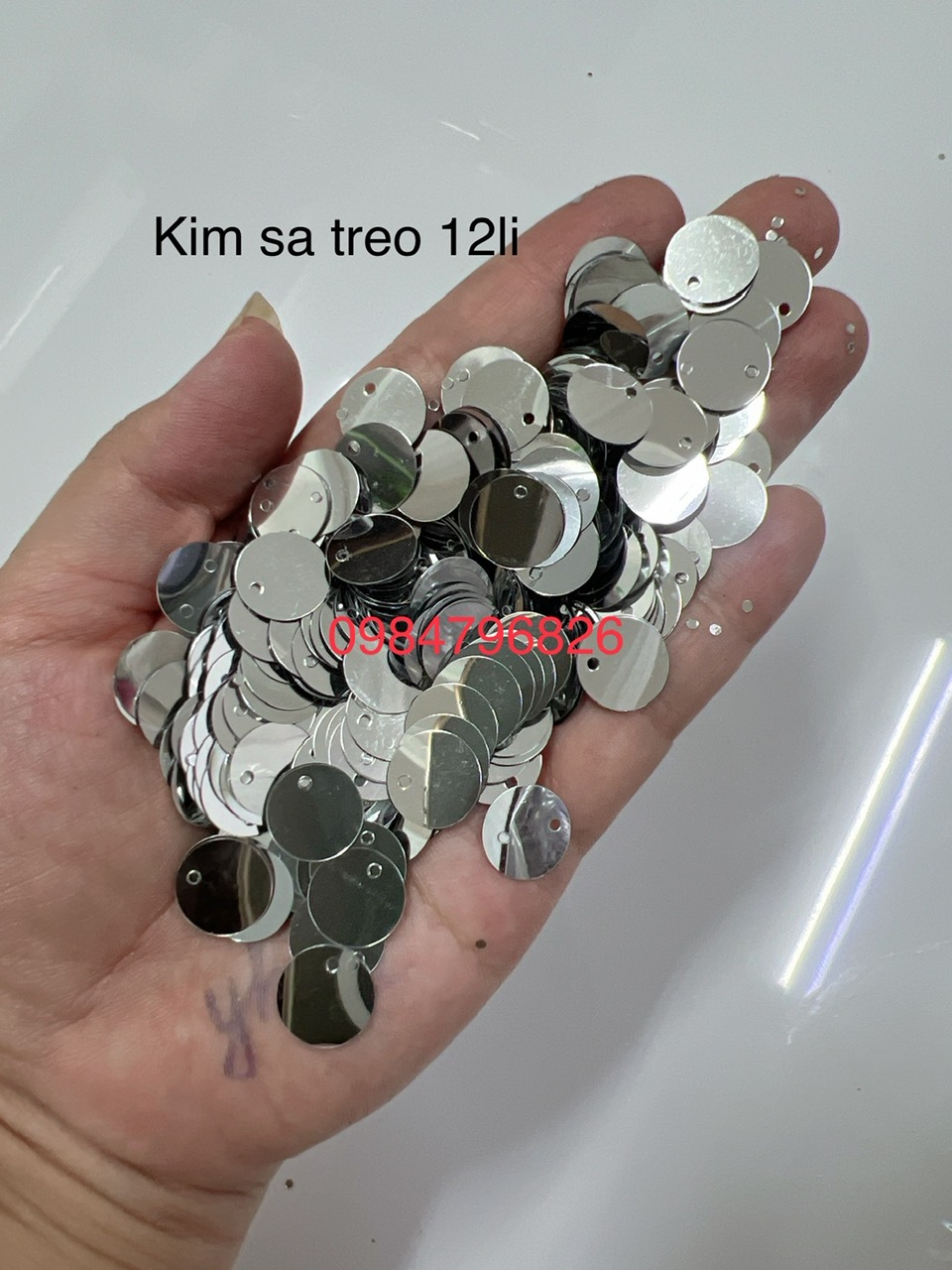 100g kim sa treo bạc thiết, vàng thiết 6/8/10/12mm đính kết quần áo phụ kiện
