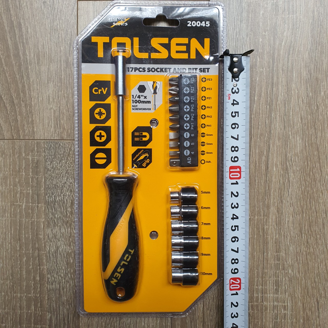 Bộ tua vít đa năng đổi đầu hãng Tolsen 11 và 17 chi tiết  20044, 20045