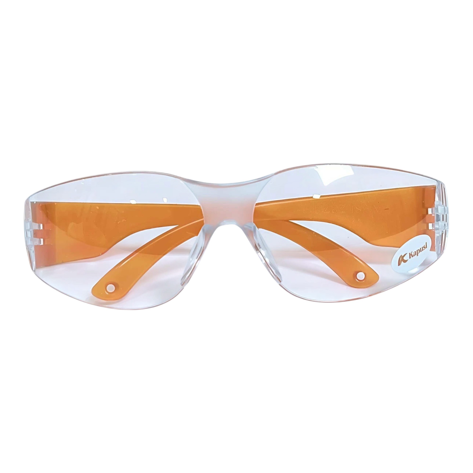 Kính Bảo Hộ Đa Năng Kapusi K-0081 Màu Cam – Tròng Polycarbonate, Chống Bụi, Tia UV 99.99%, Nhẹ Và Êm Tai, Bh 12 tháng