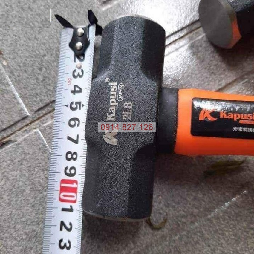 Búa tạ lục giác 2 đầu KAPUSI Nhật Bản cỡ 0.9-1.4-1.8kg, thép cao cấp, tay cao su, Bh 12 tháng diy-vietnam