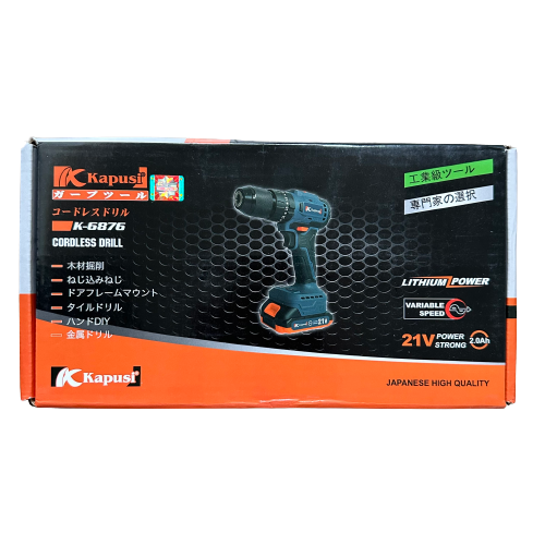 Máy khoan pin 21V không chổi than K-6876 KAPUSI
