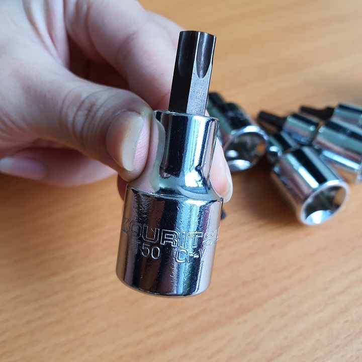 Tuýp đầu sao 6 cánh Nhật Bản hãng Kouritsu 1/2 thép CRV các cỡ từ T20-T60