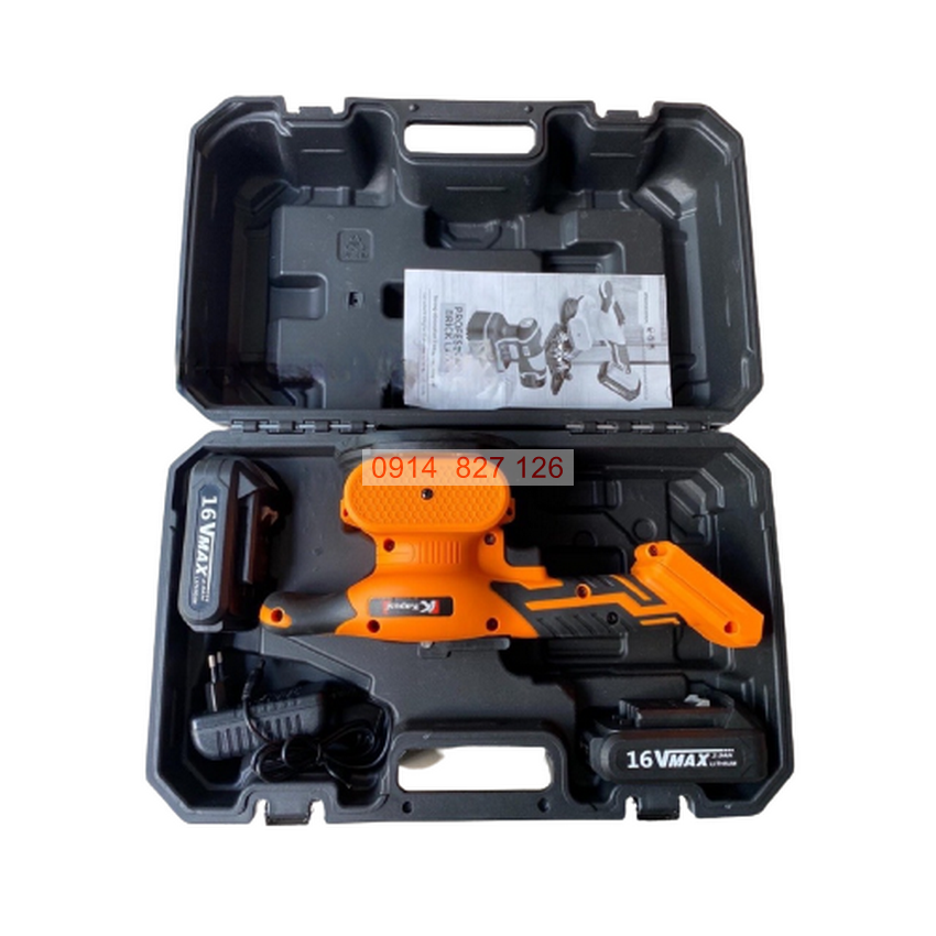 Máy lát gạch 16V Kapusi K-6991, dùng pin đầu hút cao su siêu bền